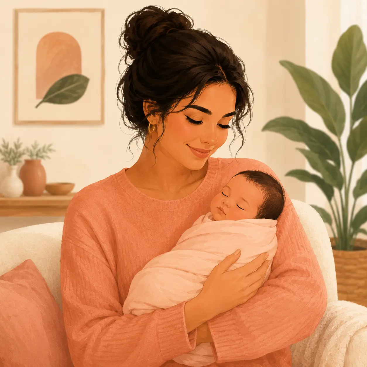 M&atilde;e com beb&ecirc;