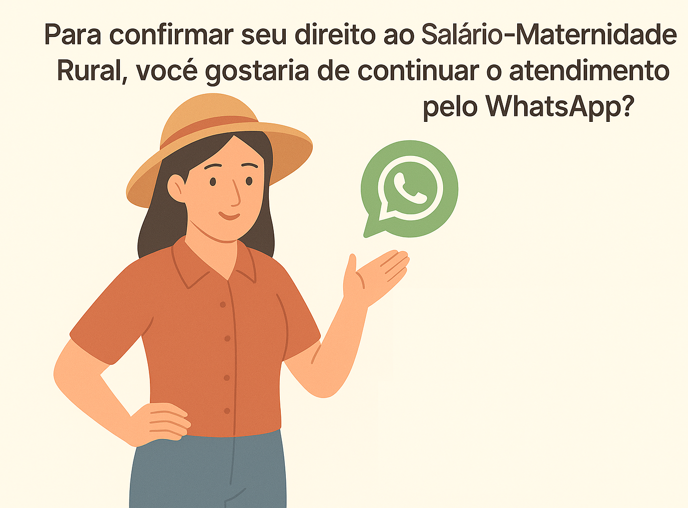 Ilustração continuar atendimento rural